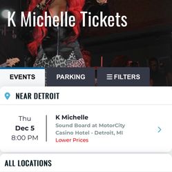 K Michelle TICKETS (2TICKETS) Section 230