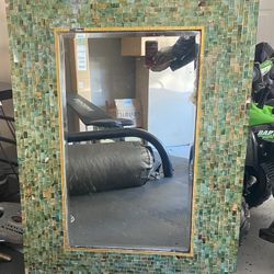 Abstract Marble Wall Mirror