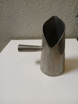 Mid Century pewter handled angled spout creamer