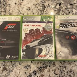 Xbox 360 Racing Game Bundle Forza & Need For Speed  Scratches Tested