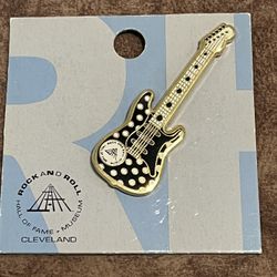 Vintage Polka Dot Guitar Pin 