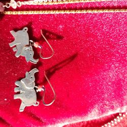 925 Sterling Silver"" ELEPHANT 🐘 EARRINGS"""