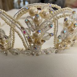 Beaded Tiara for Bride or Quinceañera  