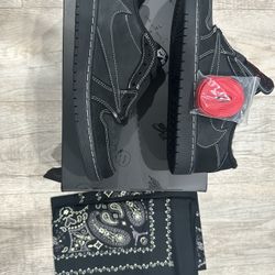 Size 10.5 - Jordan 1 Retro Low OG SP x Travis Scott Black Phantom 