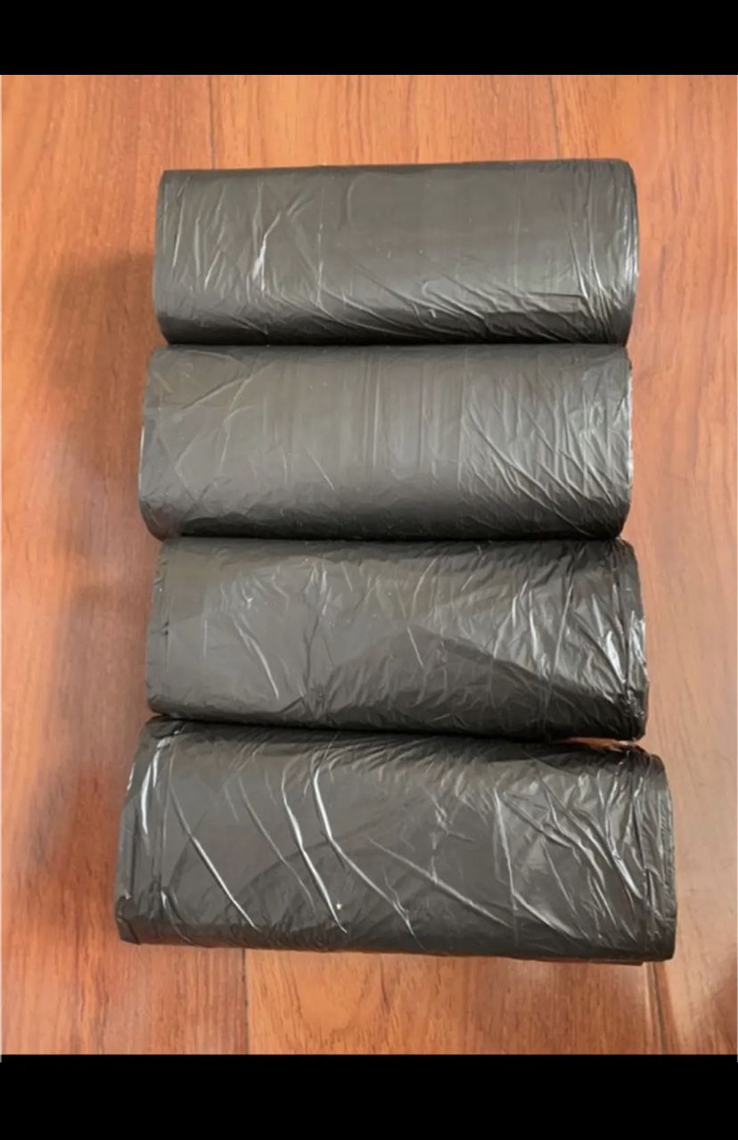 12-16 Gallon Black Trash Bags (200 Count) - 24" x 33" - 8 Micron Equivalent High Density Value Garbage Bags for Bathroom, Office, Industrial, Commerc