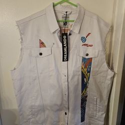 Dreamland White Vest Jacket Size 5XL