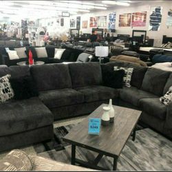 Ballinasloe Smoke LAF Sectional ⭐ Couch 1239