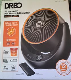 Dreo 1500W Portable 3D Automatic Oscillating Ceramic PTC Heater