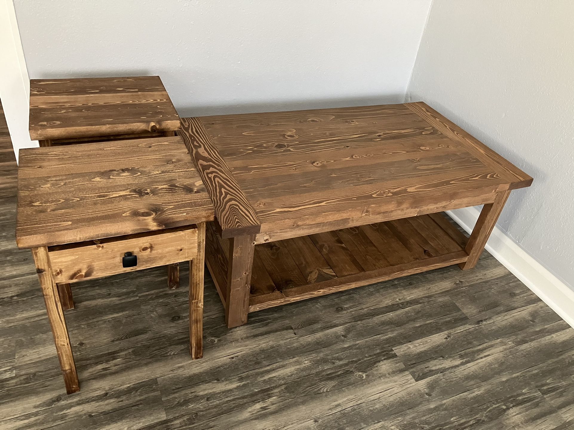 Concealment Coffee Table And 2 End Tables