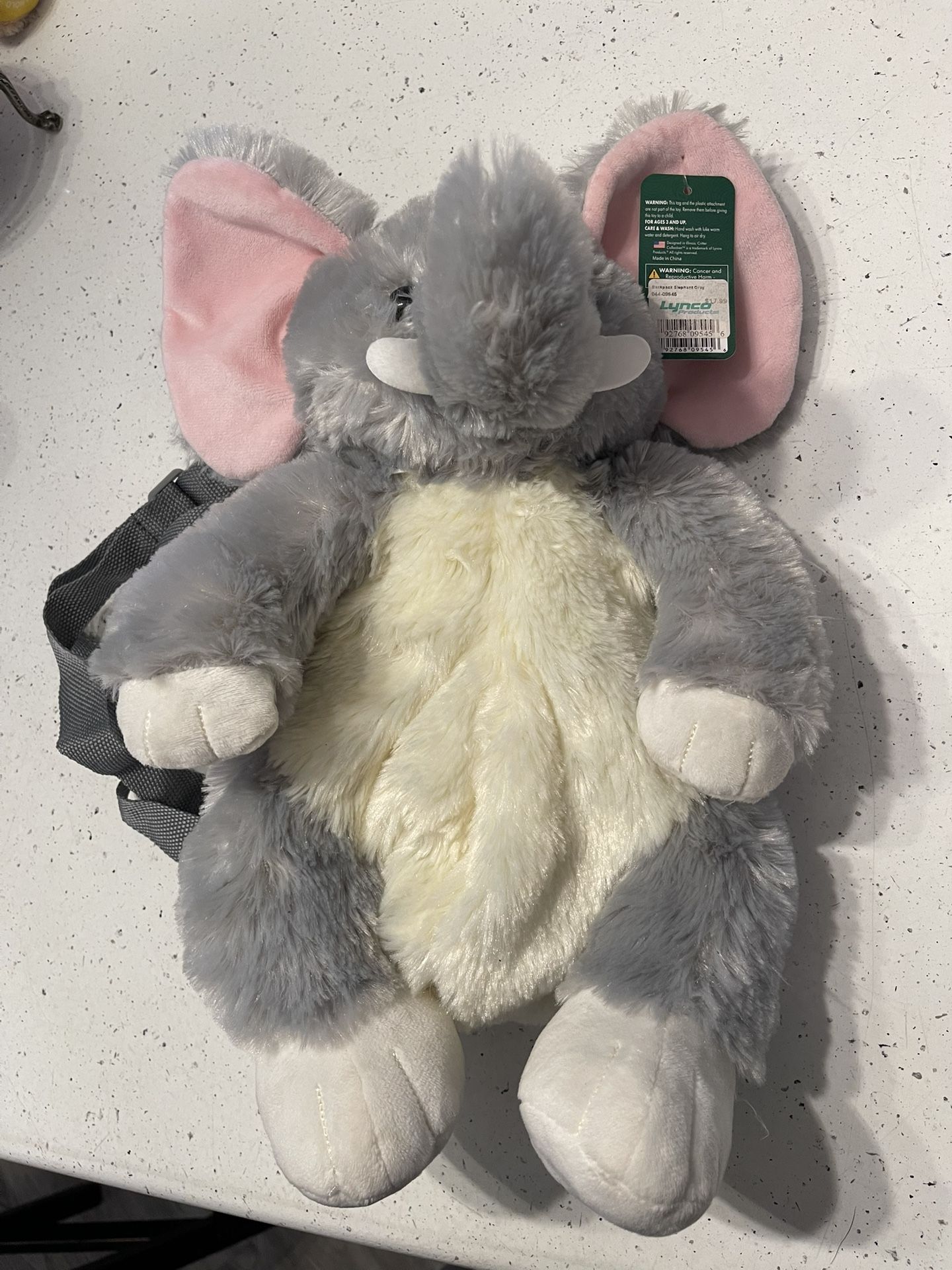 Critter Collection Elephant Backpack Brand New