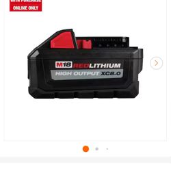 M18 18-Volt Lithium-Ion HIGH OUTPUT XC 8.0 Ah Battery