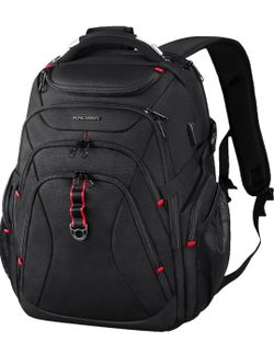 KROSER Travel Laptop Backpack 17.3 Inch XL Computer Backpack with Hard Shell Saferoom RFID Pockets W