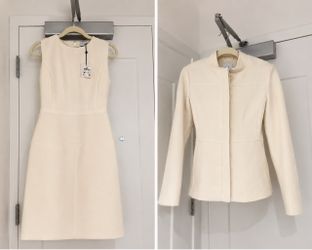 Cream Sleeveless Dress and Jacket Set new with tags