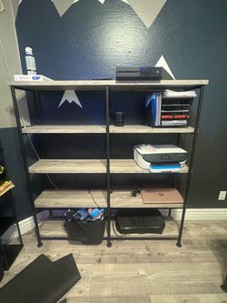 Oak shelf and desk