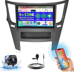 Roinvou 8 Cores 6+128G Android Car Radio for Subaru Legacy Outback 2010 2011 2012 2013 2014, 9" Upgrade Touch Screen for Legacy Outback with Carplay A