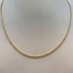 Rope Gold Chain Solid 10K New 