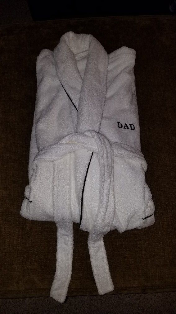 Men's  Cotton Terrycloth robe. DAD embroidered