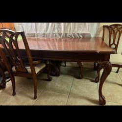 Solid Wood Dining Table Extendable