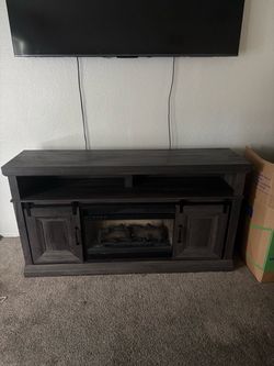 TV Stand with Electric Fireplace Insert