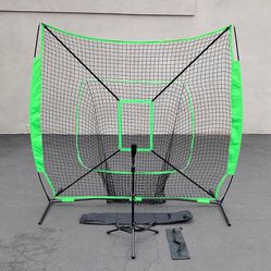 $75 (New in box) Baseball softball (7x7’ net & ball tee set) practice hitting & pitching net w/ carry bag