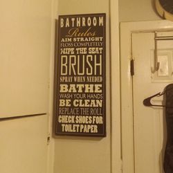 Bathroom Sign Decor