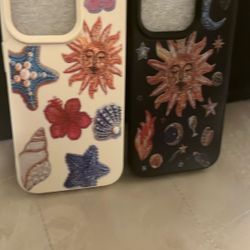  Bundle White And Black Hard Case Cover iPhone 14 Pro 