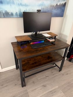 Rustic Industrial Table with Benches and more