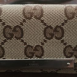 GUCCI GG Canvas Key Case Beige