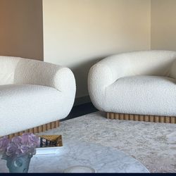 Billow Boucle Accent Chairs Lulu Georgia