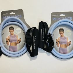 2 Formfit Resistance Tube Band Blue Medium Resistance 20-25 Pounds New