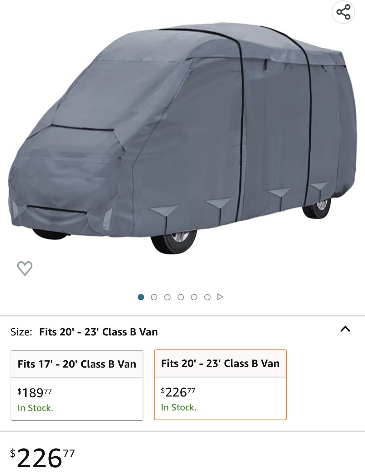 Class B Camper Cover