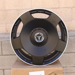 Brand New Maybach Style 22x10 Satin Black Wheels 5x112 ET42 Fits Mercedes-Benz S-Class CLS