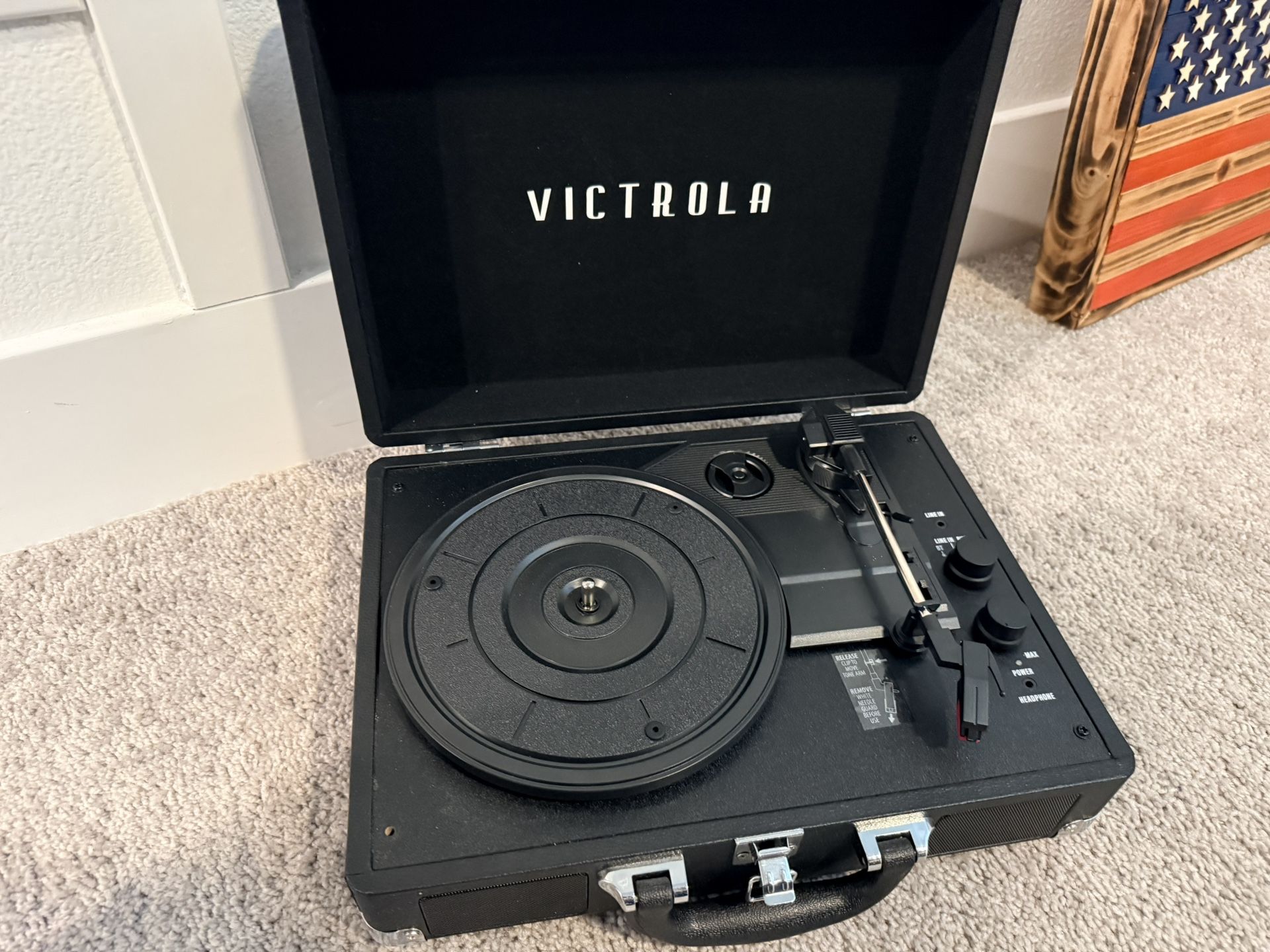 Victrola Brand Suitcase Style Bluetooth / 3-Speed Turntable Record Player