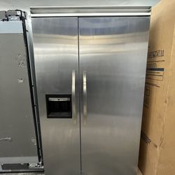 Viking Side By Side Stainless Steel Built In 48 Inch Refrigerator 