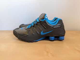 RARE Nike Shox NZ ID Black Blue Sneakers 626916-991 Men's Size 11