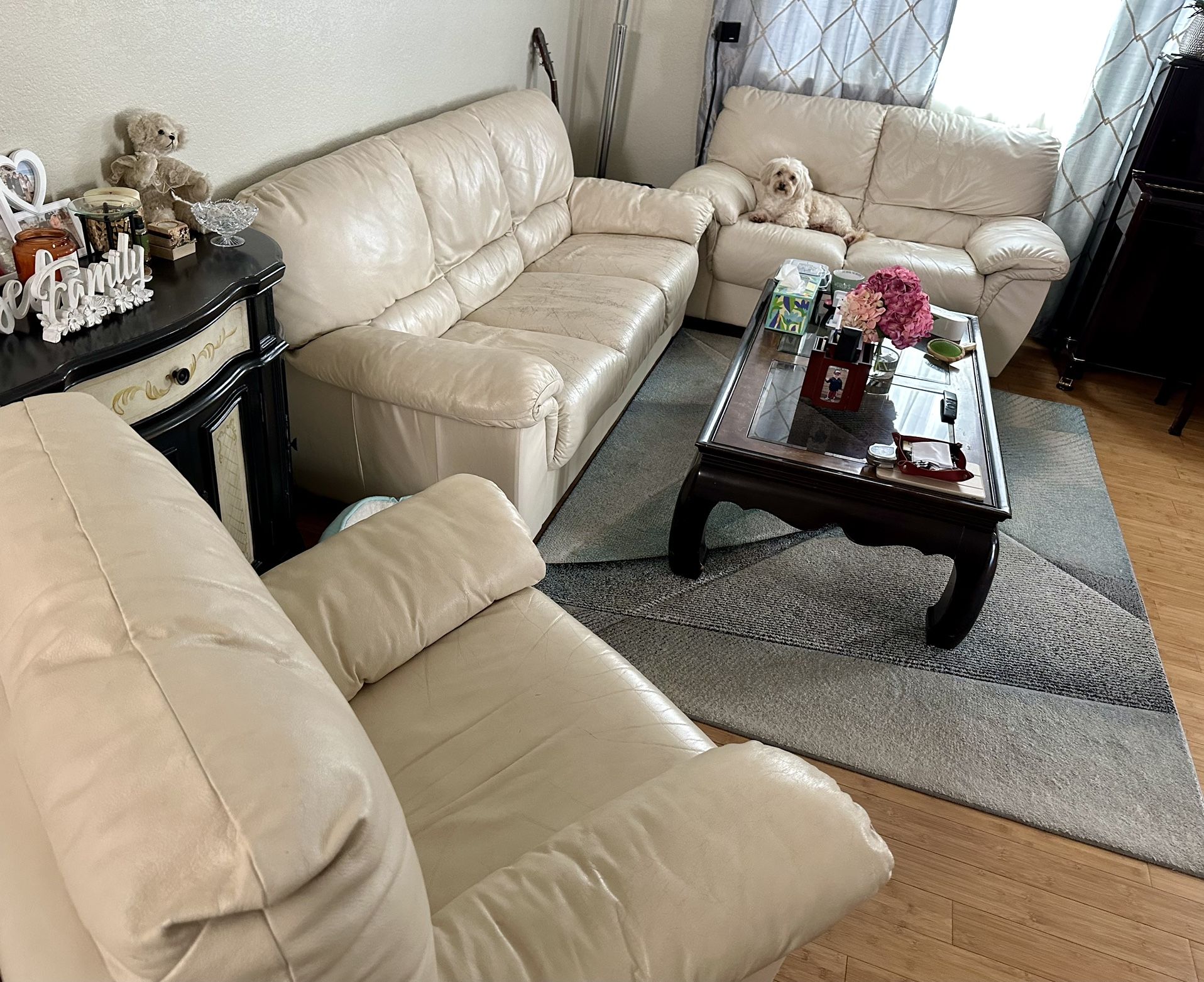 3 Pieces of Sofa In Cream Color