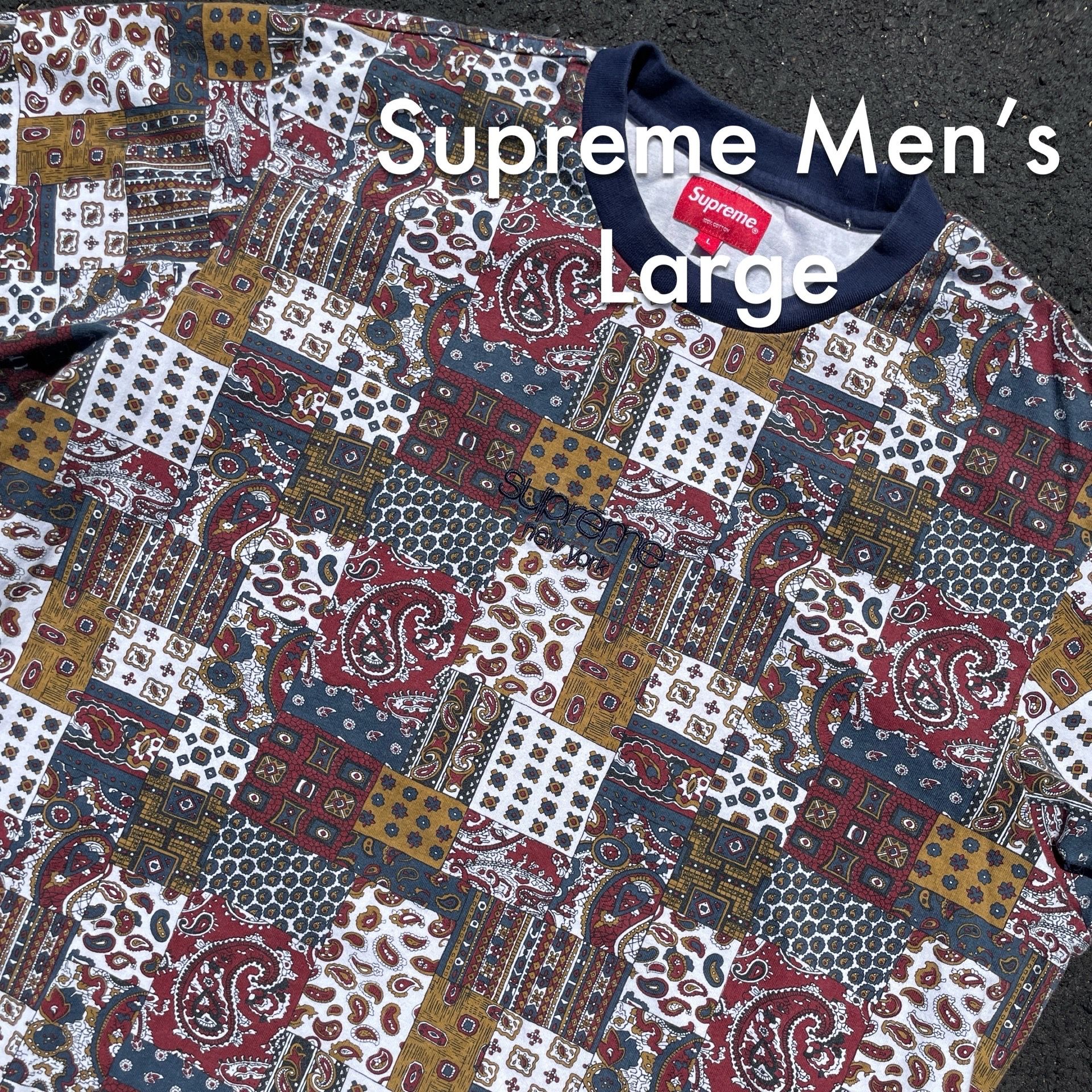 Sz L Supreme Paisley Patchwork $80 FIRM NO TRADES