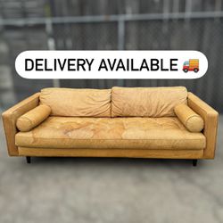 Article Sven Tufted Leather Sofa Couch - 🚚 DELIVERY AVAILABLE 