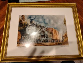 John Swanson "Steam Power" Signed Water Color Print