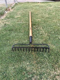 Anvil 47 in. L Wood Handle 14-Tines Garden Bow Rake