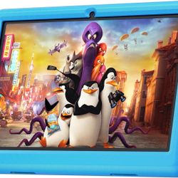 10-inch Kids Tablet with Android 12, HD IPS Display Tablet for Kids, 2GB RAM, 32GB ROM, Quad-Core Processor, Kidoz Pre Installed, Parental Control, Ki