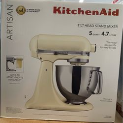 KitchenAid 5-qt Artisan Tilt-Head Stand Mixer, NEW in Box