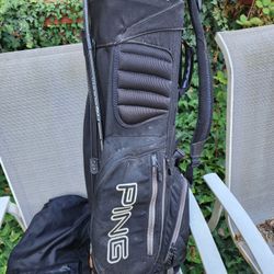 Ping Voyage 4-way Golf Stand Bag W/Dual Shoulder Straps & RainCover 