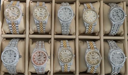 Mossanite Watches/Plain Designer