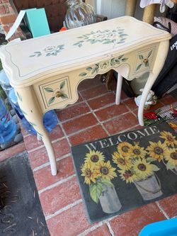French Provincial Painted Vanity Desk