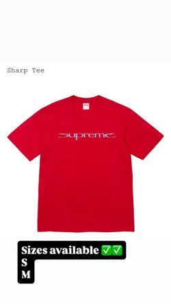 Supreme FW26’ week 8 Sharp Tee Red Sizes S, & M