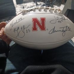 Autographed Nebraska Football