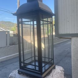 Metal Lantern - 17" Black Window