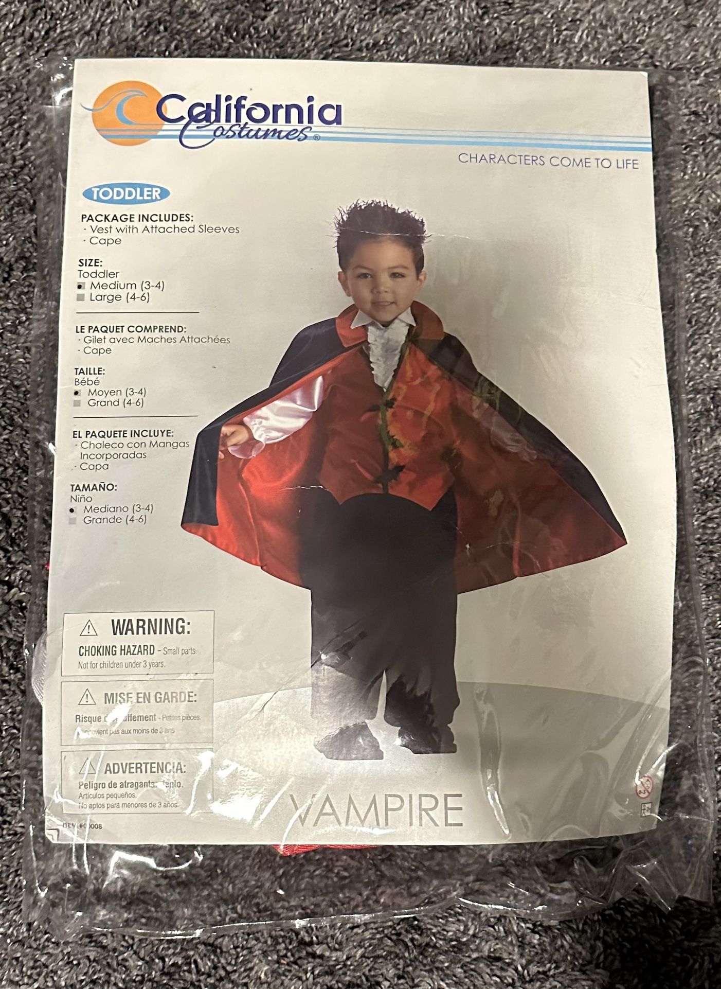 Toddler Vampire 3-4t