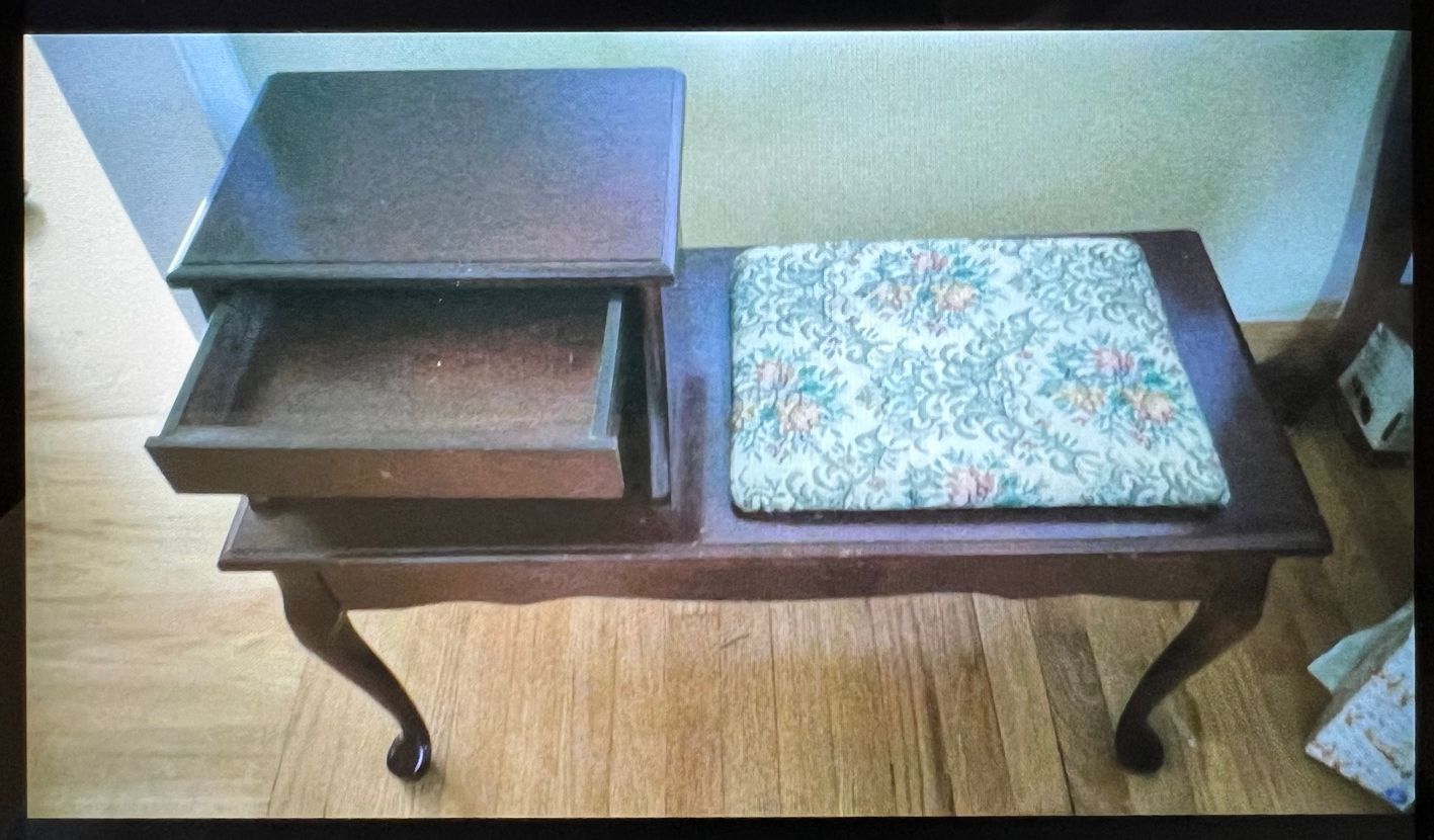 Vintage Telephone Table/Bench